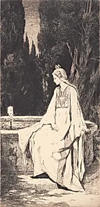 Prinsessen ved springvandet by Frans Schwartz