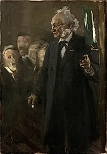 Professor i zoologi, Japetus Steenstrup holder foredrag by P.S. Krøyer