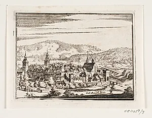 Prospekt af en stad by Erasmus Sigismund Resch