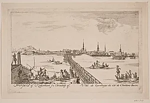 Prospekt af København set fra Christianshavn by Bartholomæus Roque