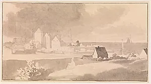 Prospekt af Korsør by C.W. Eckersberg