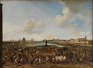 Prospekt af Paris set fra Place Dauphine by Pieter Wouwerman