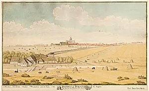 Prospekt af Ringsted by Johan Jacob Bruun