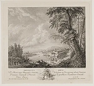 Prospekt fra Rhinen (Prospectus Rheni) by Christian von Mechel
