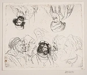 Prøveblad. 12 hoveder by Niels Simonsen