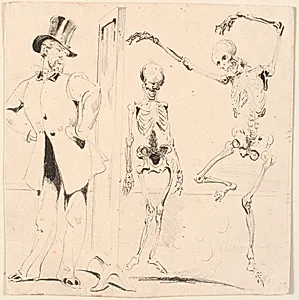 Prøveblad. Herre prøver tøj foran spejl. To benrade by Nicolai Habbe