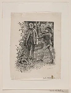 Prøvetryk til illustration til P. M. Møller: "En dansk students eventyr" by Henrik Arnold Hamilkar Sørensen