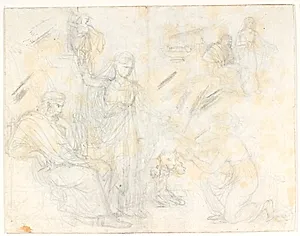 Psyche modtager krukken af Proserpina by C.G. Kratzenstein Stub