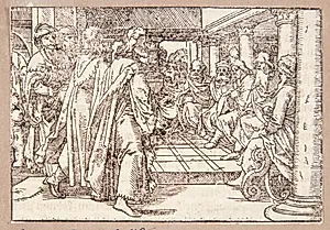 Ptolemaios' ambassadører i Rom by Tobias Stimmer
