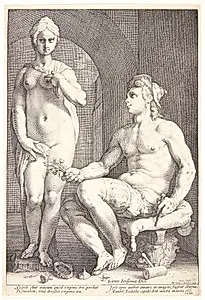 Pygmalion og Galatea by Hendrick Goltzius