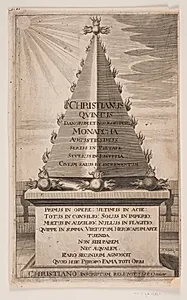 Pyramide til ære for Christian V.
