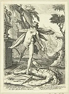 Pyramus og Thisbe by Jan Harmensz. Muller