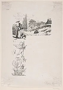 Randtegning til indledningsdigtet "Vignet" by F. Hendriksen