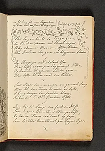 Rankeornament med to små sommerfugle; samt vers. Side 7 by Johan Thomas Lundbye