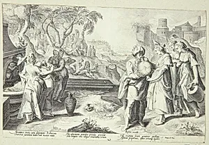 Rebekka og Eliezer ved brønden by Jan Saenredam