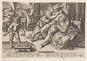 Relationen mellem hunde, horer og kroværter by Gillis van Breen