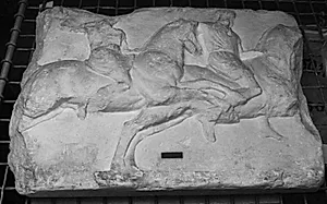 Relief. To ryttere mod højre by Ubekendt