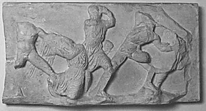 Relieffer fra frisen på Niketemplet på Akropolis, Athen by Ubekendt