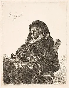 Rembrandts moder by Ubekendt