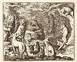 Renard beder om lov til at tilstå by Allaert van Everdingen