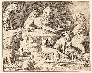 Renard møder op i retten by Allaert van Everdingen