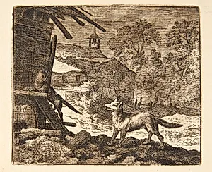 Renard narrer katten by Allaert van Everdingen