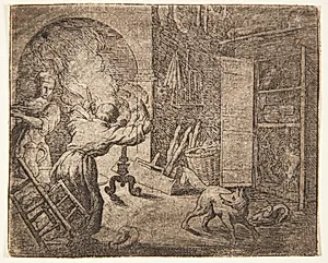 Renard stjæler en kapun by Allaert van Everdingen