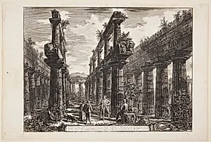 Resterne af de to søjlerækker i Neptun-templet [...] by Giovanni Battista Piranesi