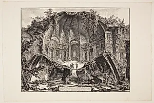Resterne af den såkaldte Canopus i Hadrians Villa, Tivoli by Giovanni Battista Piranesi