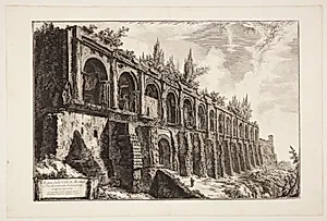 Resterne af den såkaldte Maecenas' villa i Tivoli by Giovanni Battista Piranesi