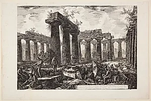 Resterne af det såkaldte College des Anfictions, set fra en anden vinkel [...] by Giovanni Battista Piranesi