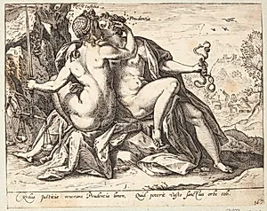 Ret og fornuft by Hendrick Goltzius