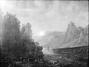Rhinlandskab ved Bingen by Herman Saftleven