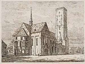 Ribe Domkirke fra den nordøstlige side by Jørgen Roed