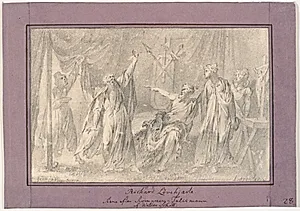Richard Løvehjerte. Scene fra romanen "The Talisman" (1825) af Walter Scott