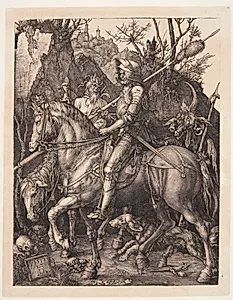 Ridderen, døden og djævlen by Albrecht Dürer