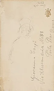 Rids af mand i halvfigur med hat by L.A. Ring