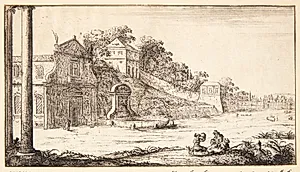 Romersk prospekt by Jan Baptist Weenix