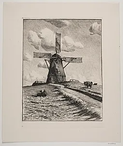 Rørvig mølle by Vilhelm Th. Fischer