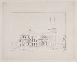 Roskilde Domkirke set fra nord by Georg Hoffmann
