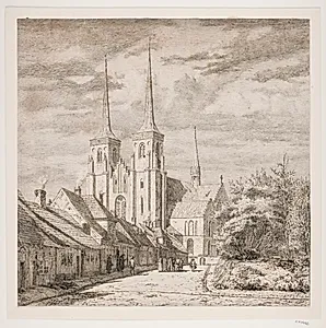 Roskilde Domkirke, set fra Sydvest by Jørgen Roed