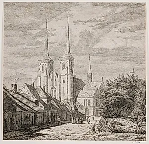 Roskilde Domkirke, set fra Sydvest by Jørgen Roed