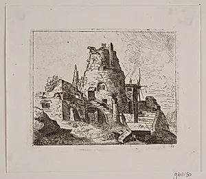 Ruin med tårn by Friedrich Münter
