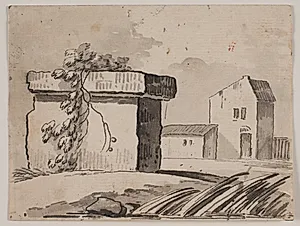 Ruin og hus by Jens Petersen Lund
