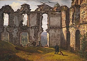 Ruinerne af Brahehus ved Jönköping i Sverige