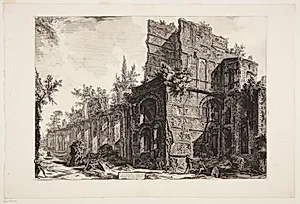 Ruinerne af det såkaldte "Prætorie" ved Hadrians Villa by Giovanni Battista Piranesi