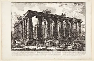 Ruinerne af det store søjleomkransede rum, der udgør en firkant [...] by Giovanni Battista Piranesi