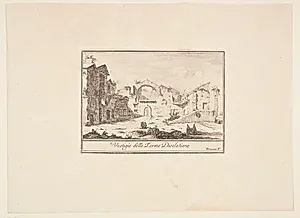 Ruinerne af Diocletian's bade by Giovanni Battista Piranesi