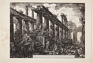 Ruinerne af Neptun-templets cella [...] by Giovanni Battista Piranesi