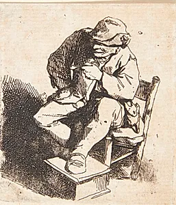 Rygende mand by Cornelis Pietersz Bega
